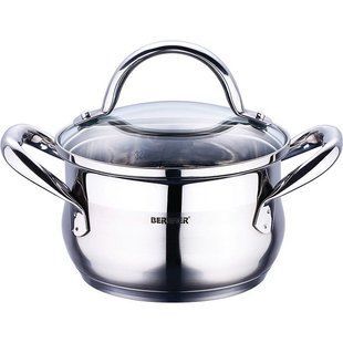 Кастрюля Bergner BG-6506 - 1,7 л, Металлик