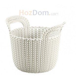 Корзинка круглая Curver Knit XS 03671-X64 - белая