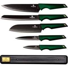 Набір ножів з магнітною планкою Berlinger Haus Emerald Collection BH-2696 - 6 предметів