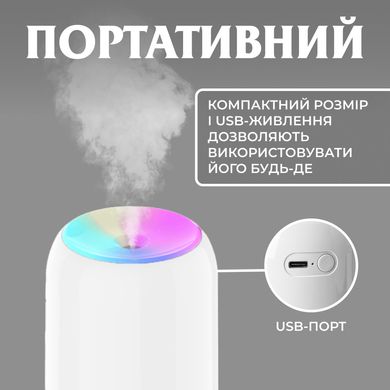 Зволожувач повітря H2O Colorfull Humidifier USB 200ml зволожувачі повітря