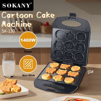 Вафельница для выпечки детских мультяшных печенья/вафелек Sokany SK-130