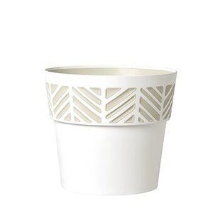 Горшок Stefanplast OPERA Orfeo 94800 - 30 x 26 см, белый/травертин