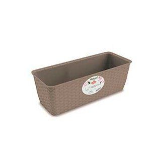 Горщик STEFANPLAST NATURAL 73707 - прямокутний, з автополивом (сірий)