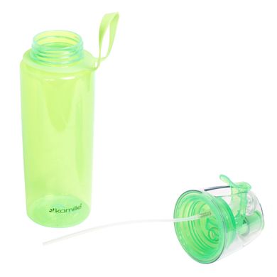 Спортивна пляшка для води Kamille Зелений 570мл з пластику KM-2301
