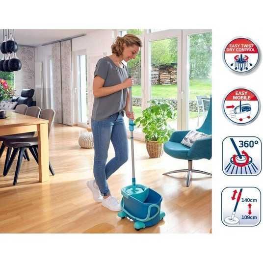 CLEANEO 8本セット → Комплект для прибирання на колесах Leifheit CLEAN TWIST Disc
