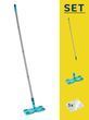 Щітка для миття підлоги з телескопічною ручкою Clean&Away Leifheit - 75-135см