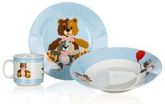 Набір дитячого посуду Banquet Teddy 60TB002-B - 3 пр, блакитний