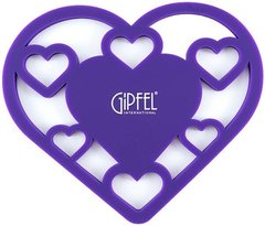 Подставка силиконовая GIPFEL AMOUR 0295 - 20х17х0.5см (фиолетовая)
