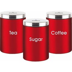 Набір банок для зберігання цукор/чай/кава з нержавіючої сталі Edenberg EB-143 - 3 предмети