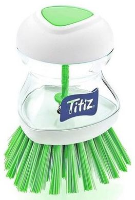 Щітка для миття посуду з ємністю Titiz Plastik TP-110-GR - 8 см (зелена)