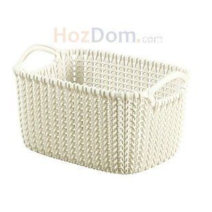 Корзинка прямоугольная Curver Knit XS 03675-X64, Белый