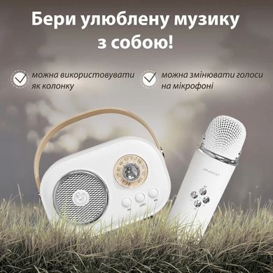 Колонка Bluetooth беспроводная портативная с микрофоном мощная колонка с влагозащитой TF card Platinum C-20 Белый