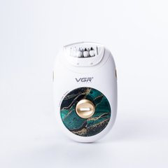 Эпилятор женский аккумуляторный 2 скорости USB депилятор для тела и ног VGR V-706 Зеленый