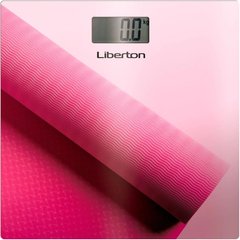 Весы напольные из стекла розовые LIBERTON LBS-0804