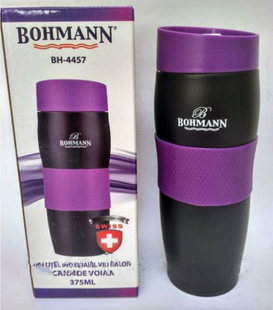 Термокружка Bohmann BH 4457 black-violet - 0.38л (черно-фиолетовая)