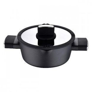 Каструля із кованого алюмінію Bergner Ion plus (BG-35912-BK) - 28 см, 6 л