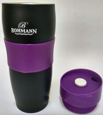 Термокружка Bohmann BH 4457 black-violet - 0.38л (черно-фиолетовая)