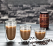 Набор стеклянных чашек с двойными стенками для кофе и напитков Edenberg EB-19512 - 250мл/2шт