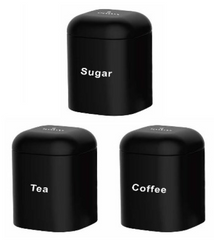 Набір банок для зберігання цукор/чай/кава з нержавіючої сталі Edenberg EB-148 - 3 предмети