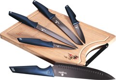 Набір ножів з дошкою Berlinger Haus Metallic Line Aquamarine Edition BH-2705 - 6 предметів