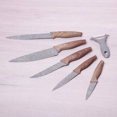 Набір кухонних ножів у подарунковій упаковці Kamille KM-5043B - 6 предметів