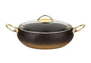 Сотейник 4 л (30 х 8 см) з а/п покриттям, O. M. S. Collection( Туреччина) 3341 золото