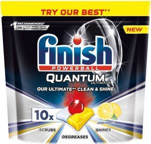 Таблетки для посудомийних машин FINISH Quantum Ultimate lemon (5900627091014) - 10 шт