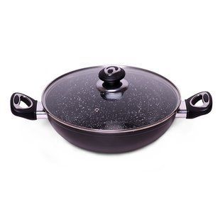 Вок с керамическим покрытием и крышкой для индукции Kamille KM-4258MR &mdash; 28см