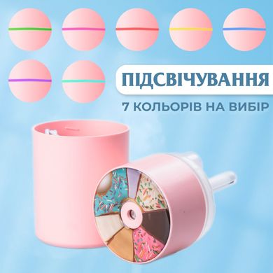 Зволожувач повітря Happy Life H2O Humidifier 450ml зволожувачі повітря Рожевий