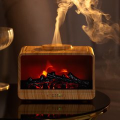 Зволожувач повітря Flame Fireplace Aroma Diffuser Black зволожувач очищувач повітря Коричневий