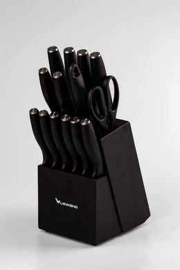 Набор кухонных ножей 14 предметов Черный