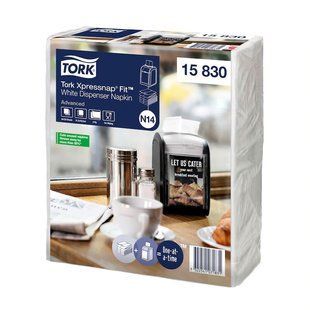 Диспенсерні серветки Tork Xpressnap Fit Advanced 15830 - білі, 2 шари, 720 шт