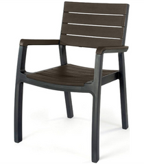 Стілець Keter Harmony armchair - сірий з коричневим (7290106925748), Коричневий