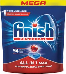 Таблетки для посудомийних машин FINISH All in 1 Max (5997321736280) - 94 шт