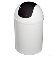 Ведро для мусора Bisk 07546 — 5л, бело-черное