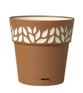 Горшок с автополивом Stefanplast OPERA Cloe 94001 - 15 x 15 см, террактовый/ваниль