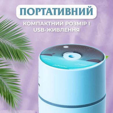 Зволожувач повітря Happy Life H2O Humidifier 450ml зволожувачі повітря Блакитний