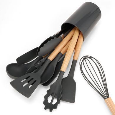 Набір кухонного приладдя 11в1 на підставці SILICONE KITCHEN SET ART-0717