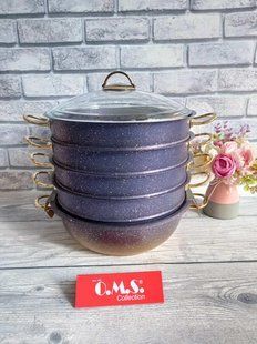 Мантоварка из нерж.стали с а/п покрытием 6,4 л (30х 10 см), OMS (Турция) арт. 6091-С-30 синий