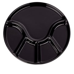 Тарілка для фондю KELA Anneli керамічна, Ø21.5х2 см, чорна (67404)