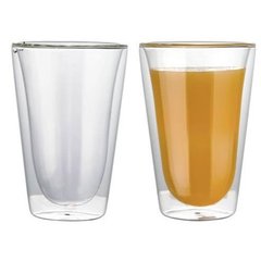 Набір скляних чашок з подвійними стінками для латі та капучіно Edenberg EB-19515 - 360мл/2шт