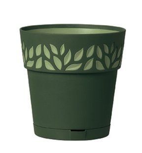 Горшок с автополивом Stefanplast OPERA Cloe 94002 - 15 x 15 см, темно-зеленый/светло-зеленый