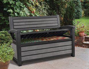 Лава-скринька 2в1 Keter Curver "hudson storage bench" 17204490, Антрацит