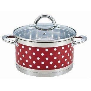 Кастрюля со стеклянной крышкой Bohmann BH 0127-24 - 6 л, 24 см, красная