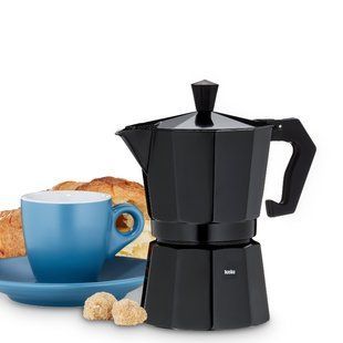 Кавоварка гейзерна Espresso/Moka KELA Italia (10553) - 150 мл, 3 чашки, чорна