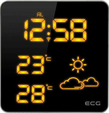 Метеостанция-часы ECG MS 007 Orange