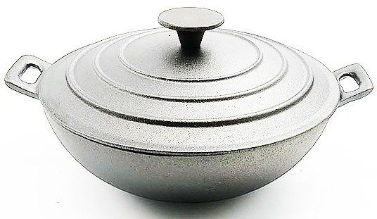Сковорода-вок із чавунною кришкою GIPFEL DILETTO 2147 - 24 см