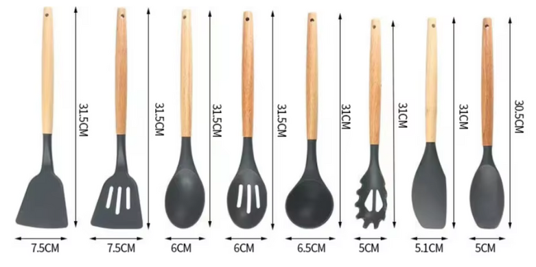 Набір кухонного приладдя 11в1 на підставці SILICONE, люкс якість ART-0345