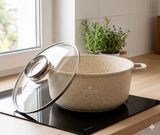 Кастрюля-казан Edenberg EB-3953 &mdash; 4.5 л, 24 см, Бежевый Гранит