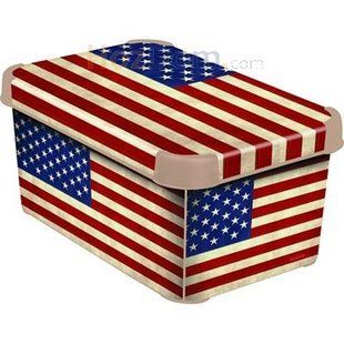 Декоративная коробка Curver Stockholm S USA flag 04710-A33 (7 л), Разноцвет